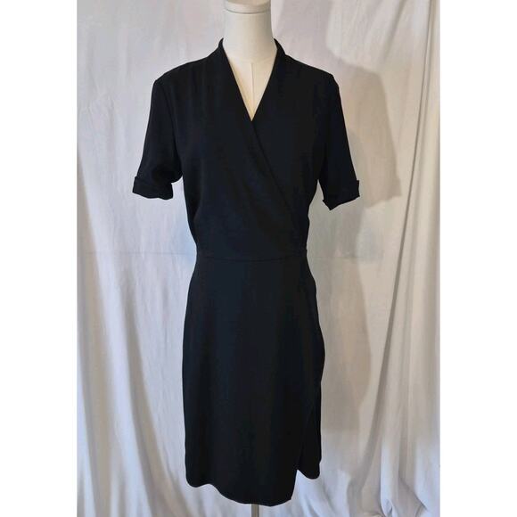 M. M. Lafleur Womens Designer Black The Tory 2.0 Faux Wrap Dress US 8 - Picture 5 of 11